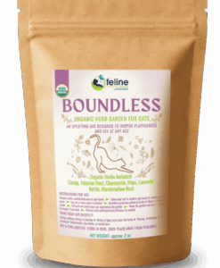 Energy, joy, and enrichment—at any age. Boundless is an uplifting mix for cats who crave stimulation, movement, and play. Designed for kitties of all life stages, this garden helps support natural vitality and engagement. Whether your cat is curious, bored, or just needs a pick-me-up, Boundless offers a fun and energizing outlet. Includes: Catnip*, Valerian Root, Chamomile, Hops, Lavender, Nettle, Marshmallow Root